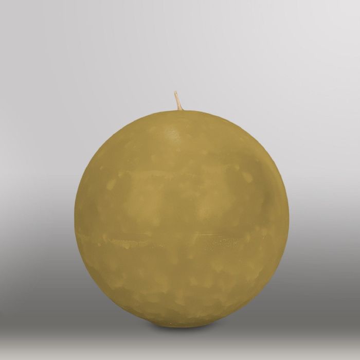 Свеча шар "Мрамор", d=150мм,  оливковый