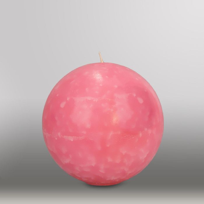 Свеча шар "Мрамор", d=150мм,  розовый