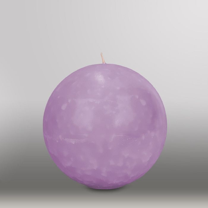 Свеча шар "Мрамор", d=150мм,  сиреневый