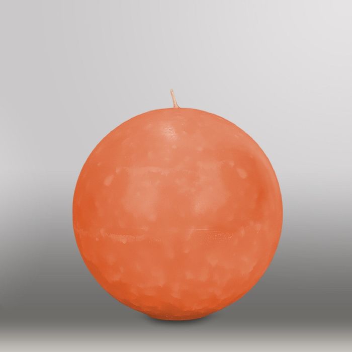 Свеча шар "Мрамор", d=150мм,  облепиховый
