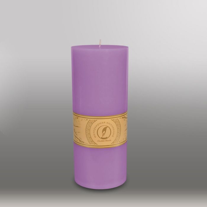 Свеча цилиндр "Классика", 100x255мм,  сиреневый