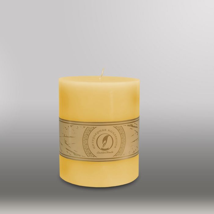 Свеча цилиндр "Классика", 120x150мм,  желтый