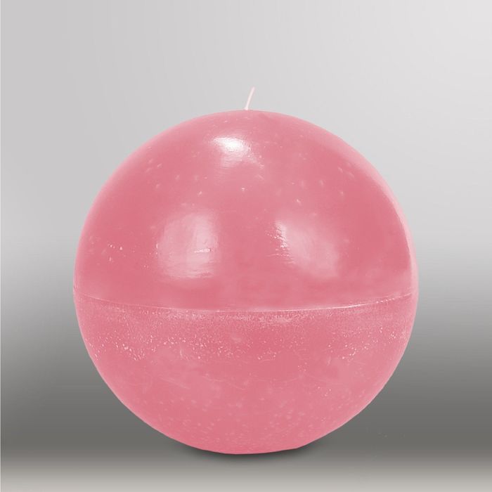 Свеча шар "Мрамор", d=200мм,  розовый
