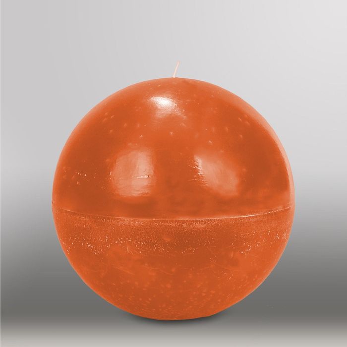 Свеча шар "Мрамор", d=200мм,  облепиховый