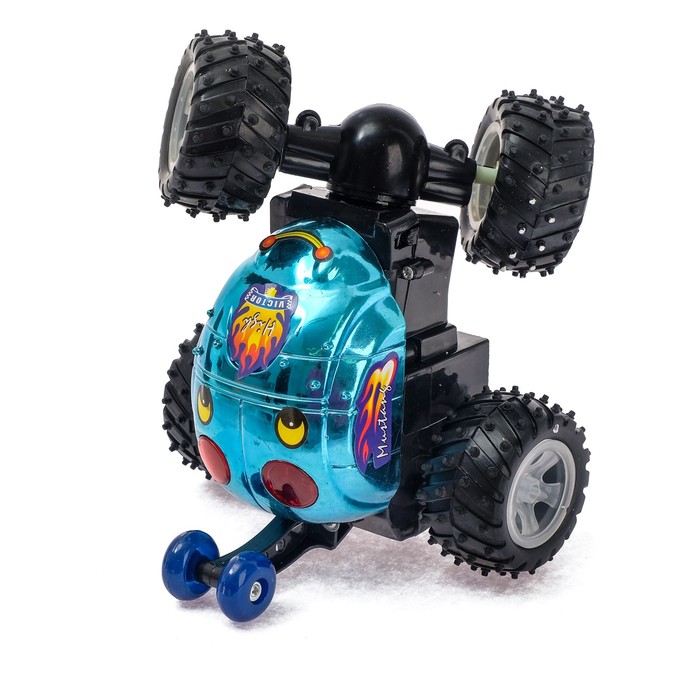 Машина радиоуправляемая "Перевёртыш с глазками", работает от батареек, цвета МИКС