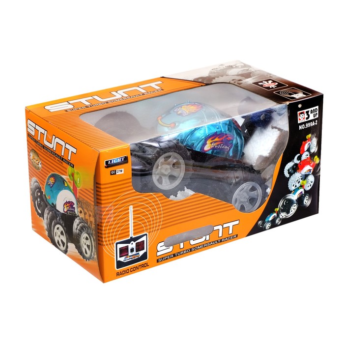 Машина радиоуправляемая "Перевёртыш с глазками", работает от батареек, цвета МИКС