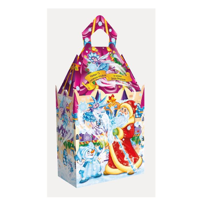 Подарочная коробка "Эльфы", замок малый, сборная, 14,5 х 8,5 х 25,5 см