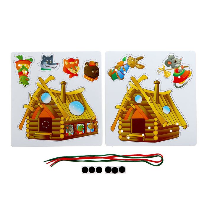 Игры со шнуровками и липучками "Теремок"