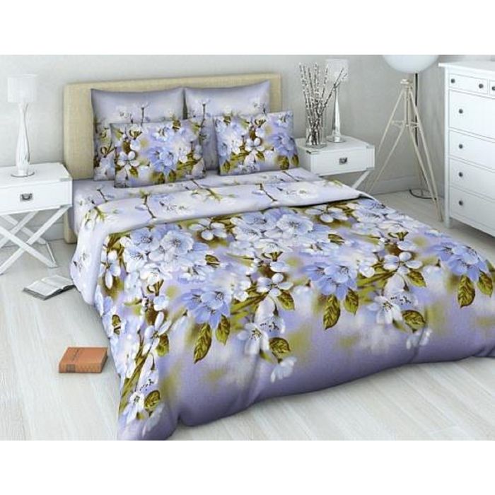 Постельное бельё евро Василиса «Японское утро», 215х200см, 200х220см, 70х70см - 2 шт