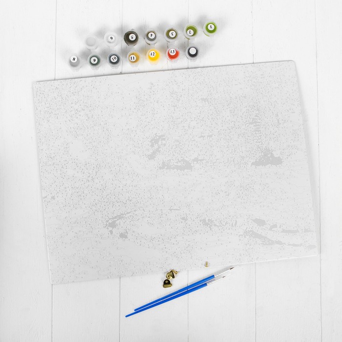 Роспись по номерам без подрамника "Домик", с контур-карандашом, 40 х 30 см