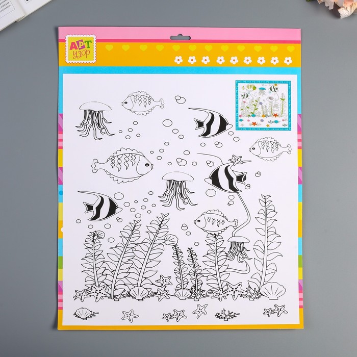 Набор для творчества с наклейками "Бабочки и сердечки", МИКС