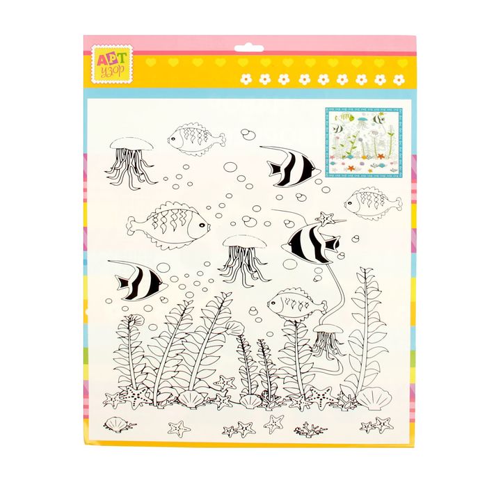 Набор для творчества с наклейками "Фрукты, еда", МИКС