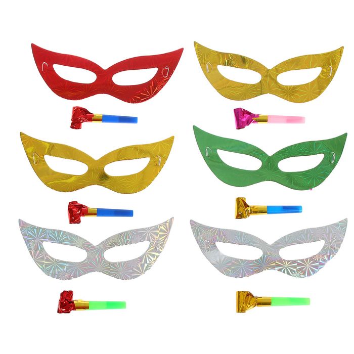 Карнавальный набор 2 предмета: маска, язычок, цвета МИКС