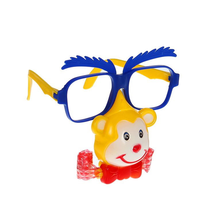 Карнавальные очки "Обезьянка" с носом и язычком, цвета МИКС