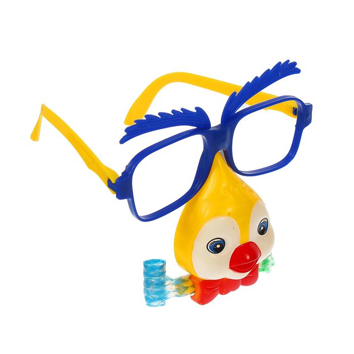 Карнавальные очки "Птичка" с носом и язычком, цвета МИКС