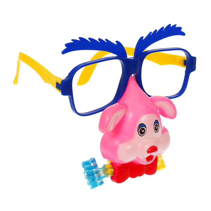 Карнавальные очки "Собачка" с носом и язычком, цвета МИКС