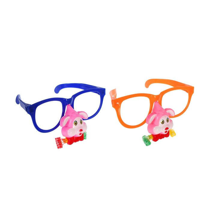 Карнавальные очки "Собачка" ГИГАНТ с носом и язычком, цвета МИКС