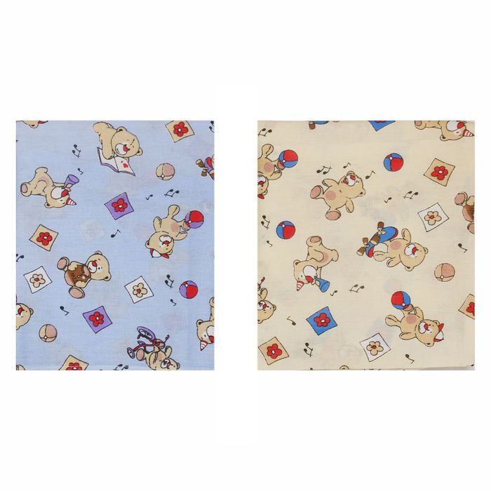 Детское постельное бельё Galtex "Медвежата", цвет микс, 147х112см, 150х100см, 40х60см 1шт, бязь 120±6 г/м