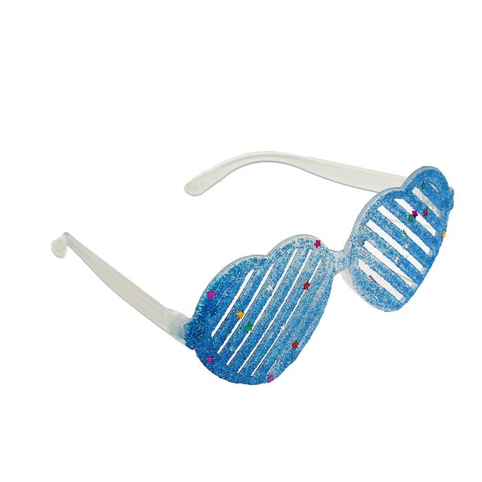 Карнавальные очки "Сердечки", блеск, цвета МИКС