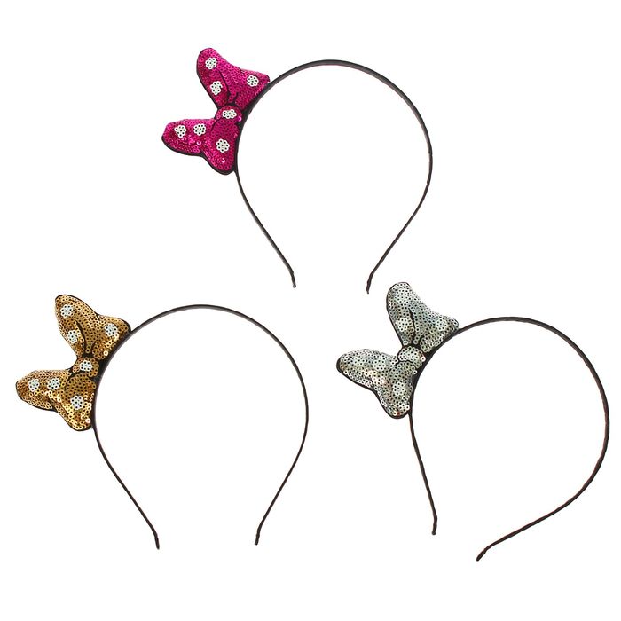 Карнавальный ободок "Бабочка", цвета МИКС