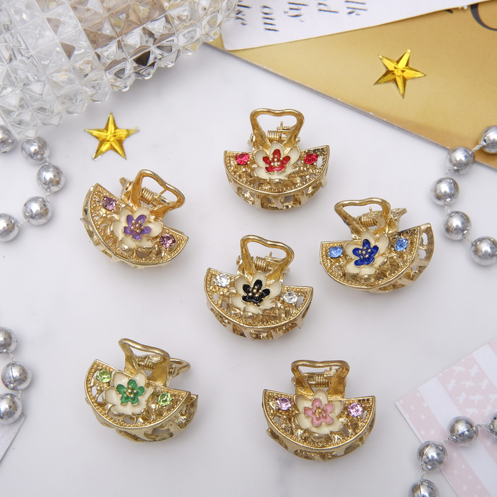 Краб для волос "Эмаль" лодочка, микс