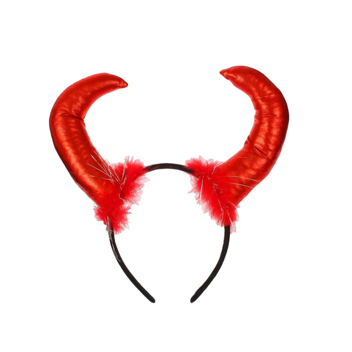 Карнавальный ободок "Рога", цвет красный
