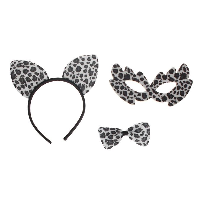 Карнавальный набор "Леопард" 3 предмета: ободок, маска, бабочка
