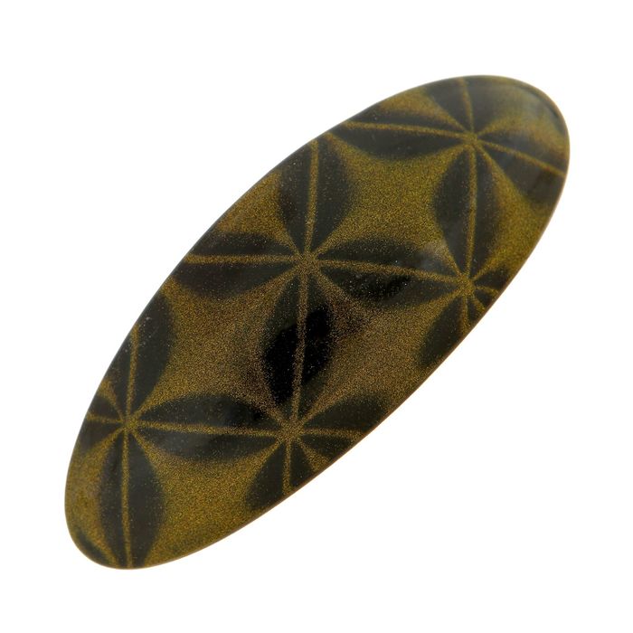 Заколка-автомат овальная "Артемида", мерцание, микс