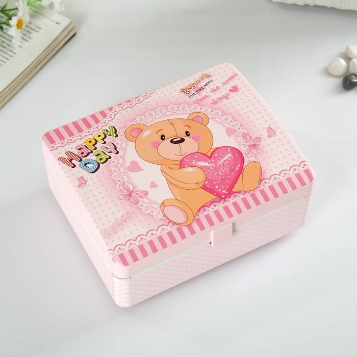 Музыкальная механическая шкатулка "Мишутка с сердцем"