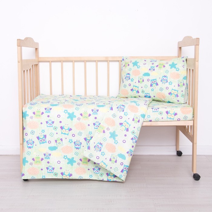 Детское постельное бельё Galtex "Смешные шарики", цвет микс, 147х112см, 60х120см пр.рез., 40х60см 1шт, бязь 145±7 г/м