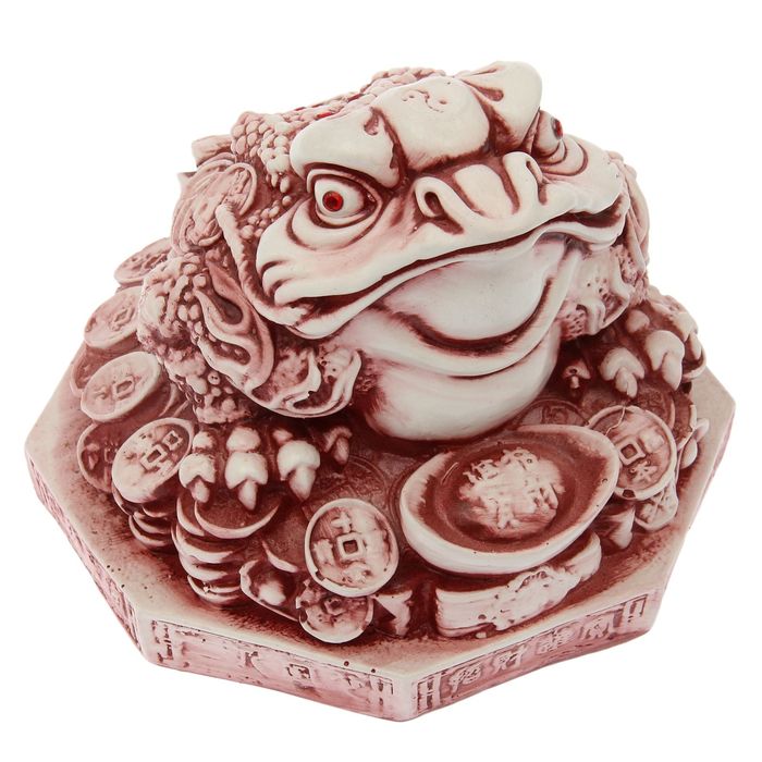 Копилка "Жаба №5" красное дерево