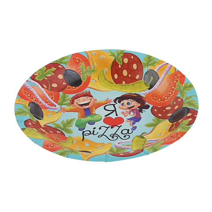 Тарелка "Я люблю piZZa" Мальчик, девочка, 6шт., 19см