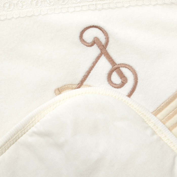 Одеяло-плед "Коляска ретро", размер 80*90 см, цвет светло-бежевый К010-15