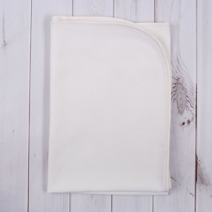 Одеяло-плед трикотажное, размер 80*120 см, цвет молочный К80/1