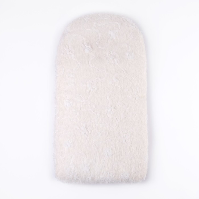 Конверт меховой с аппликацией, рост 62 см, цвет молочный К194