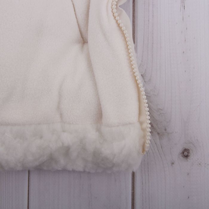 Конверт меховой с капюшоном "Овечка", рост 68-74 см, цвет бежевый К140