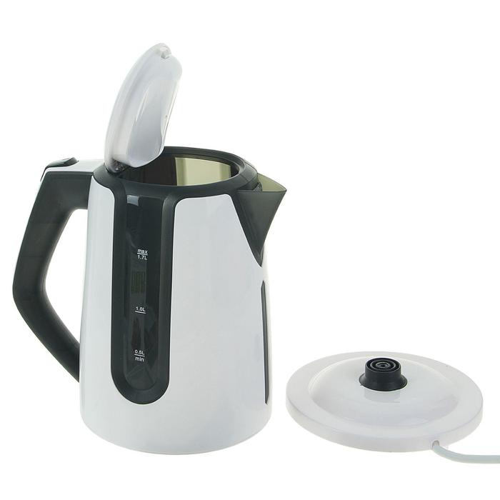 Чайник электрический Galaxy GL 0207, 2200 Вт, 1.7 л, автоотключение при закипании, черный