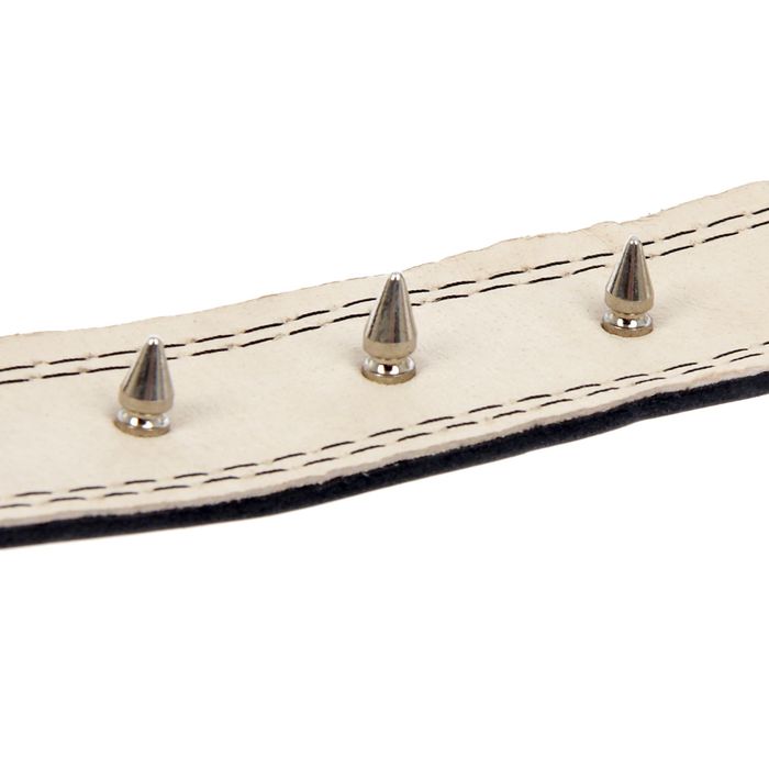 Ошейник кожаный "Строгий шип", 84 х 4,5 см МИКС ЦВЕТОВ