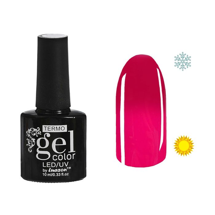 Гель-лак для ногтей "Термо", 10мл, LED/UV, цвет 060А1 розовый