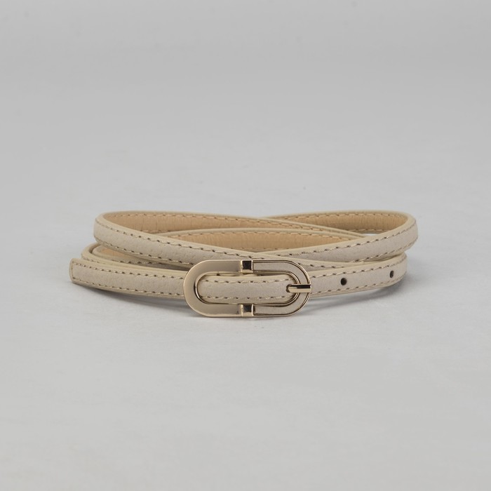 Ремень женский гладкий, пряжка под золото, ширина - 1см, цвет хаки