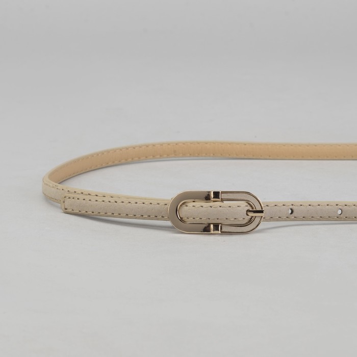 Ремень женский гладкий, пряжка под золото, ширина - 1см, цвет хаки