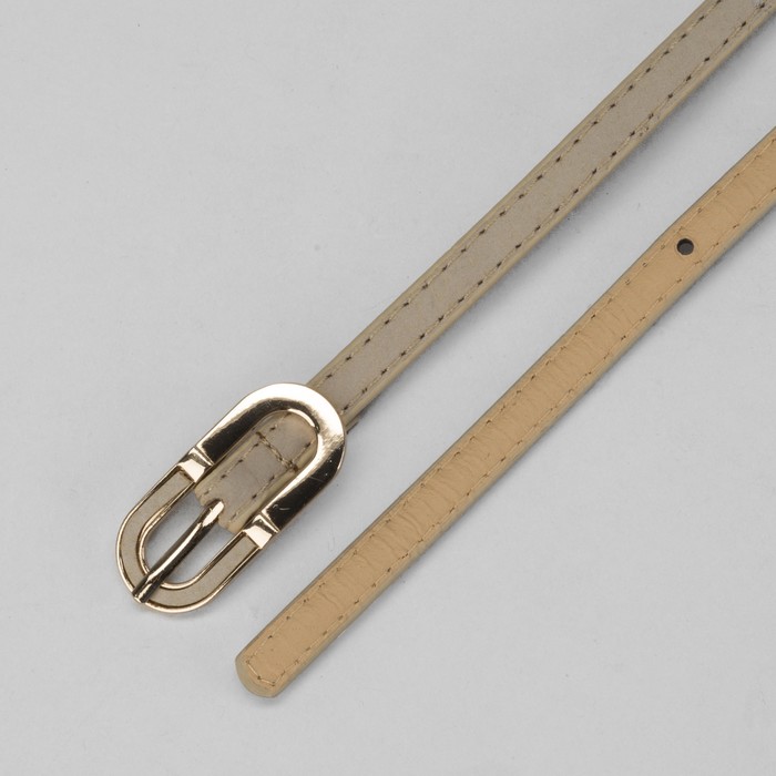 Ремень женский гладкий, пряжка под золото, ширина - 1см, цвет хаки