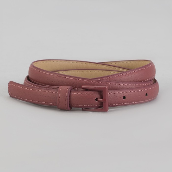 Ремень женский гладкий, пряжка в цвет ремня, ширина - 1,4см, красный