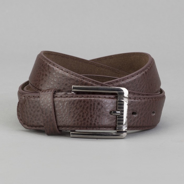 Ремень мужской, винт, пряжка под металл, ширина - 3см, коричневый