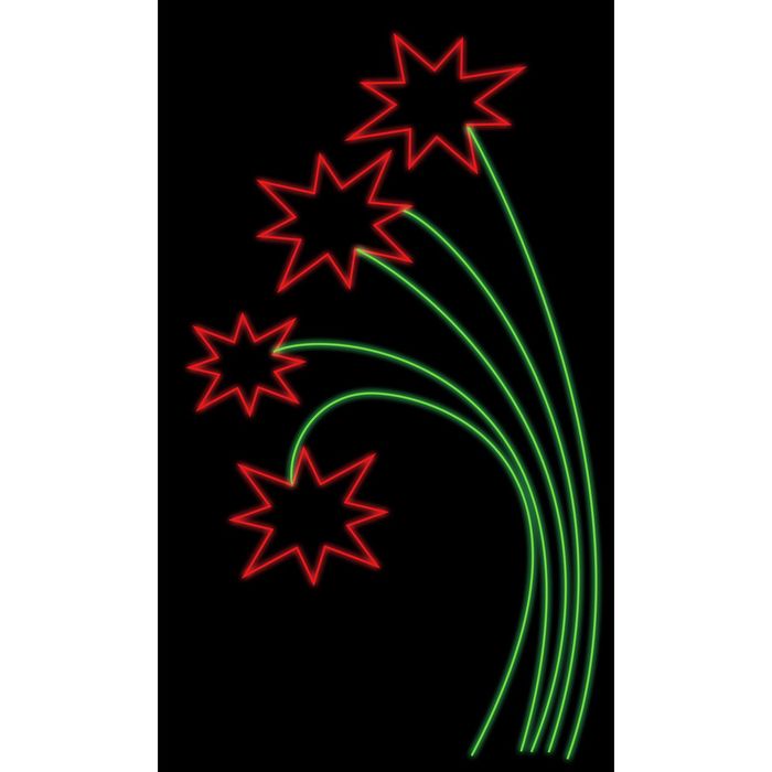 Светодиодная консоль "САЛЮТ", 1 х 0.58 м, led-шнур 16 м, 50 Вт, металлический каркас