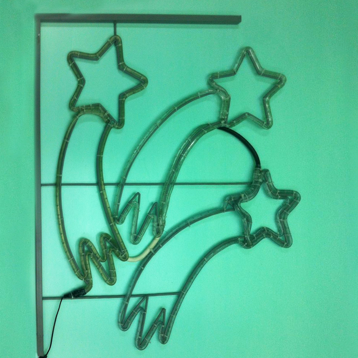 Светодиодная консоль "ТРИ КОМЕТЫ", 1 х 0.95 м, led-шнур 12 м, 35 Вт, металлический каркас