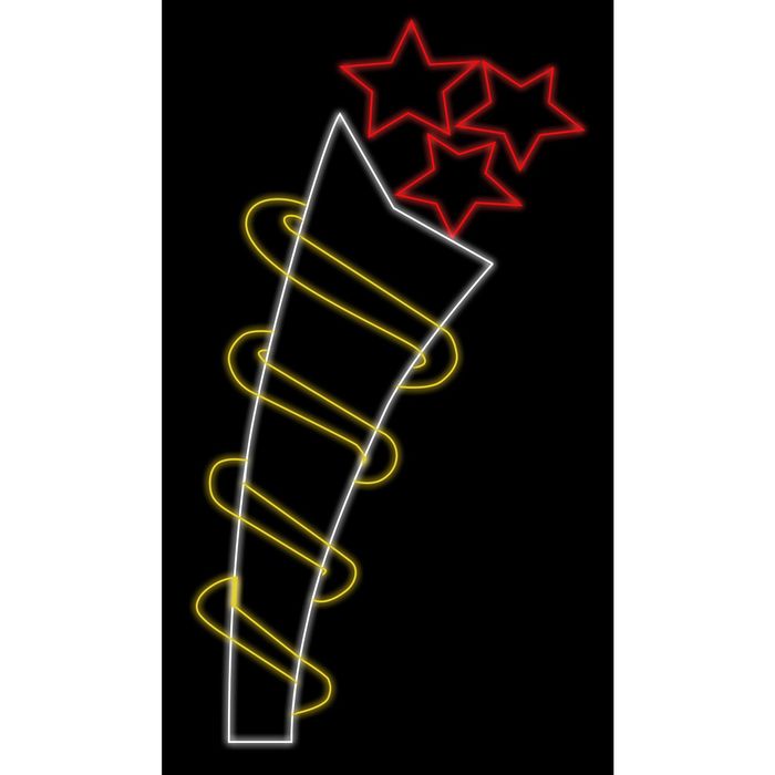 Светодиодная консоль "ФАКЕЛ", 1.5 х 0.8 м, led-шнур 12 м, 35 Вт, металлический каркас