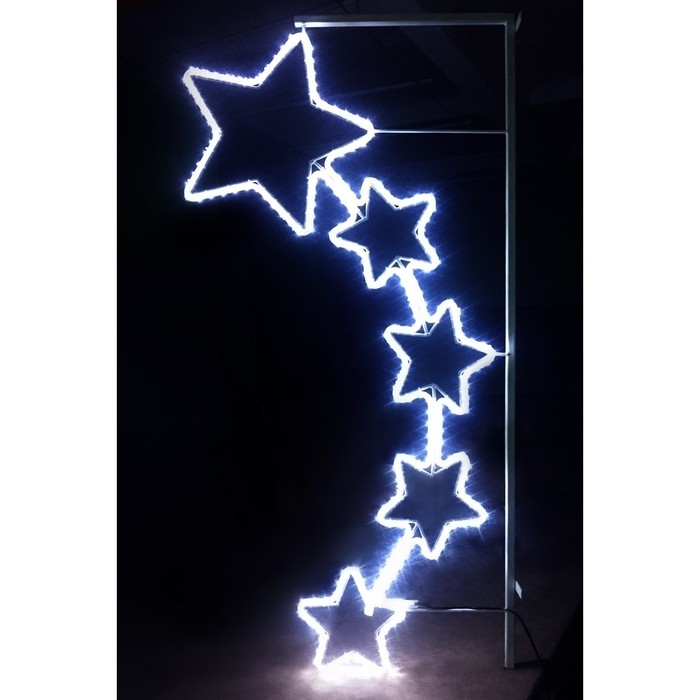 Светодиодная консоль "ЗВЕЗДОПАД", 1 х 0.5 м, led-шнур 4 м, 12 Вт, металлический каркас