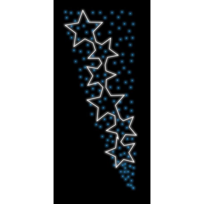 Светодиодная консоль "ЗВЕЗДНАЯ НОЧЬ", 1х0.4м,шнур 8м,10м (синие диоды), 50Вт, металл. каркас