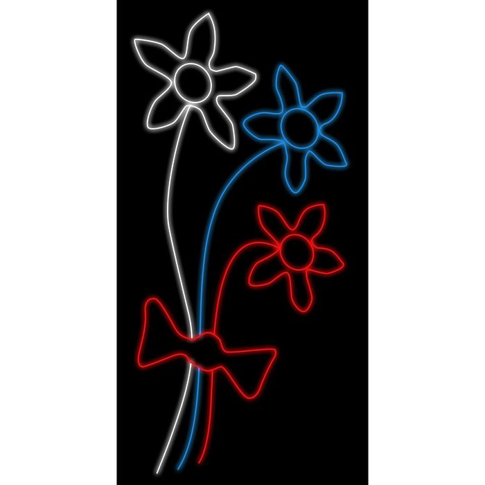 Светодиодная консоль "БУКЕТ", 1 х 0.5 м, led-шнур 11 м, 30 Вт, металлический каркас